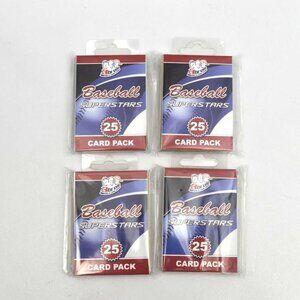 3 Bros Baseball Superstars 25 Card Pack Set Of 4 New Sealed Trading Cards